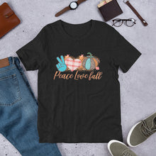 Load image into Gallery viewer, Peace Love Fall Unisex t-shirt