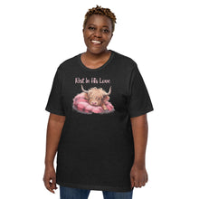 Load image into Gallery viewer, Rest In His Love (highland cow) Unisex t-shirt