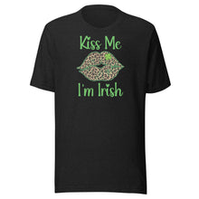 Load image into Gallery viewer, Kiss Me, I’m Irish (leopard lips) Unisex t-shirt