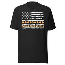Load image into Gallery viewer, Total Solar Eclipse Horizontal Flag Unisex t-shirt