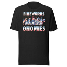 Load image into Gallery viewer, Fireworks with my Gnomies Unisex t-shirt