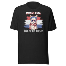 Load image into Gallery viewer, Meow-rica Land Of The Fur-ee Unisex t-shirt