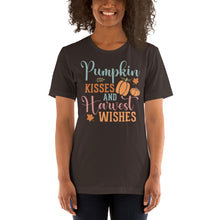 Load image into Gallery viewer, Pumpkin Kisses and Harvest Wishes Unisex t-shirt