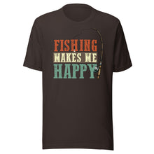 Load image into Gallery viewer, Fishing Makes Me Happy Unisex t-shirt