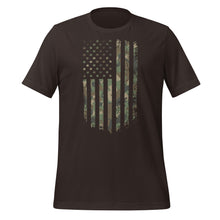 Load image into Gallery viewer, Camo American Flag Vertical Unisex t-shirt