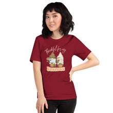 Load image into Gallery viewer, Thankful for My Gnomies Unisex t-shirt (Dark Colors)