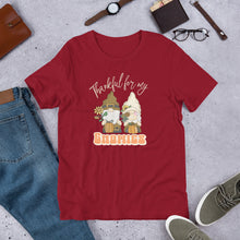 Load image into Gallery viewer, Thankful for My Gnomies Unisex t-shirt (Dark Colors)