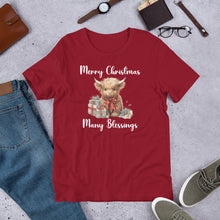 Load image into Gallery viewer, Merry Christmas Many Blessings Unisex t-shirt