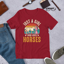 Load image into Gallery viewer, Just A Girl Who Loves Horses Unisex t-shirt