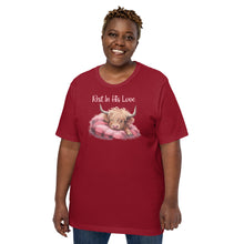 Load image into Gallery viewer, Rest In His Love (highland cow) Unisex t-shirt