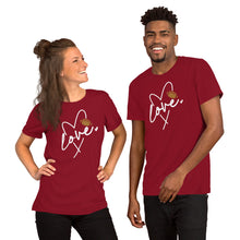 Load image into Gallery viewer, Love Heart Football Unisex t-shirt