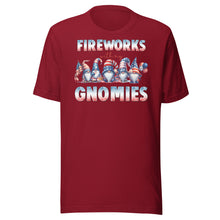 Load image into Gallery viewer, Fireworks with my Gnomies Unisex t-shirt