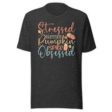 Load image into Gallery viewer, Stressed, Blessed & Pumpkin Spiced Obsessed Unisex t-shirt