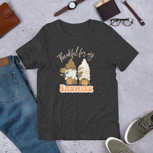 Load image into Gallery viewer, Thankful for My Gnomies Unisex t-shirt (Dark Colors)