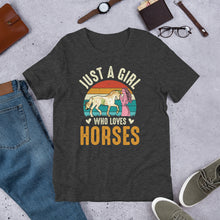 Load image into Gallery viewer, Just A Girl Who Loves Horses Unisex t-shirt