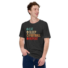 Load image into Gallery viewer, Eat Sleep Football Repeat Unisex t-shirt