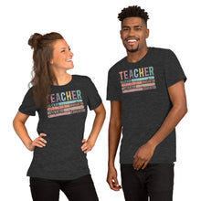 Load image into Gallery viewer, Teacher Words Retro Lines Unisex t-shirt