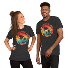 Load image into Gallery viewer, Sunrise Sunburn Sunset Repeat Retro Palms Unisex t-shirt