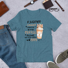 Load image into Gallery viewer, Coffee and Cats Unisex t-shirt