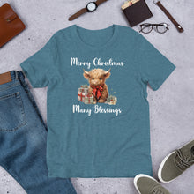 Load image into Gallery viewer, Merry Christmas Many Blessings Unisex t-shirt