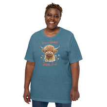 Load image into Gallery viewer, Give Grace, Jesus Did (Highland Cow) Unisex t-shirt