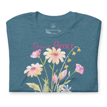 Load image into Gallery viewer, Give Grace, Jesus Did (Wildflowers) Unisex t-shirt
