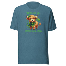 Load image into Gallery viewer, Spread Love Like Shamrocks In Spring (Highland Cows) Unisex t-shirt