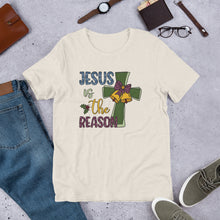 Load image into Gallery viewer, Jesus is the Reason Cross Unisex t-shirt