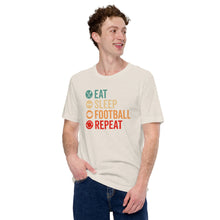 Load image into Gallery viewer, Eat Sleep Football Repeat Unisex t-shirt