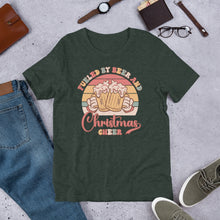 Load image into Gallery viewer, Fueled By Beer and Christmas Cheer Unisex t-shirt