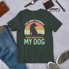 Load image into Gallery viewer, Workout And Hang With My Dog Unisex t-shirt