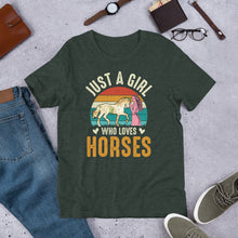Load image into Gallery viewer, Just A Girl Who Loves Horses Unisex t-shirt