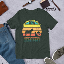 Load image into Gallery viewer, Dogs And Horses Make Me Happy Unisex t-shirt