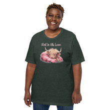 Load image into Gallery viewer, Rest In His Love (highland cow) Unisex t-shirt