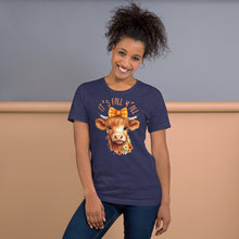 Load image into Gallery viewer, It's Fall Y'All Highland Cow Unisex t-shirt (Darker Colors)