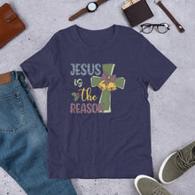 Load image into Gallery viewer, Jesus is the Reason Cross Unisex t-shirt