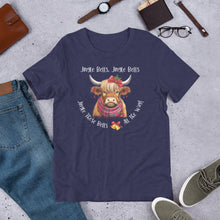 Load image into Gallery viewer, Jingle Bells, Jingle Bells Highland Cow Unisex t-shirt