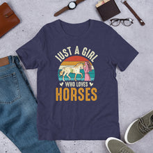 Load image into Gallery viewer, Just A Girl Who Loves Horses Unisex t-shirt