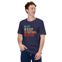 Load image into Gallery viewer, Eat Sleep Football Repeat Unisex t-shirt