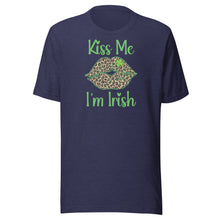 Load image into Gallery viewer, Kiss Me, I’m Irish (leopard lips) Unisex t-shirt