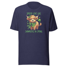 Load image into Gallery viewer, Spread Love Like Shamrocks In Spring (Highland Cows) Unisex t-shirt