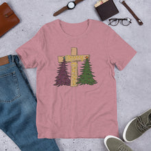 Load image into Gallery viewer, Merry Christmas (Cross & Trees) Unisex t-shirt
