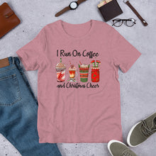 Load image into Gallery viewer, I Run On Coffee and Christmas Cheer Unisex t-shirt