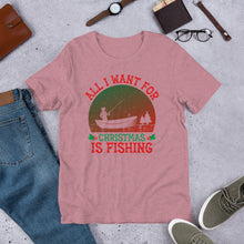 Load image into Gallery viewer, All I Want for Christmas is Fishing Unisex t-shirt