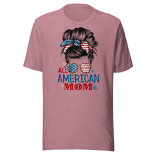 Load image into Gallery viewer, All American Mom Messy Bun Unisex t-shirt