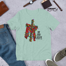 Load image into Gallery viewer, Be The Light Cross and Lights Unisex t-shirt