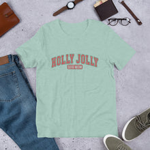 Load image into Gallery viewer, Holly Jolly Dog Mom (Varsity Style) Unisex t-shirt