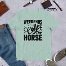 Load image into Gallery viewer, Weekends Coffee & Horse Unisex t-shirt
