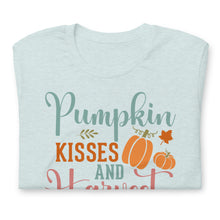 Load image into Gallery viewer, Pumpkin Kisses and Harvest Wishes Unisex t-shirt