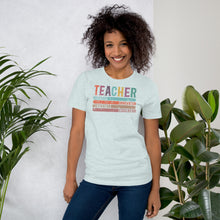 Load image into Gallery viewer, Teacher Words Retro Lines Unisex t-shirt